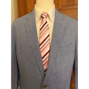 J. Crew Light Blue Herringbone Sport Coat 44R Slim
